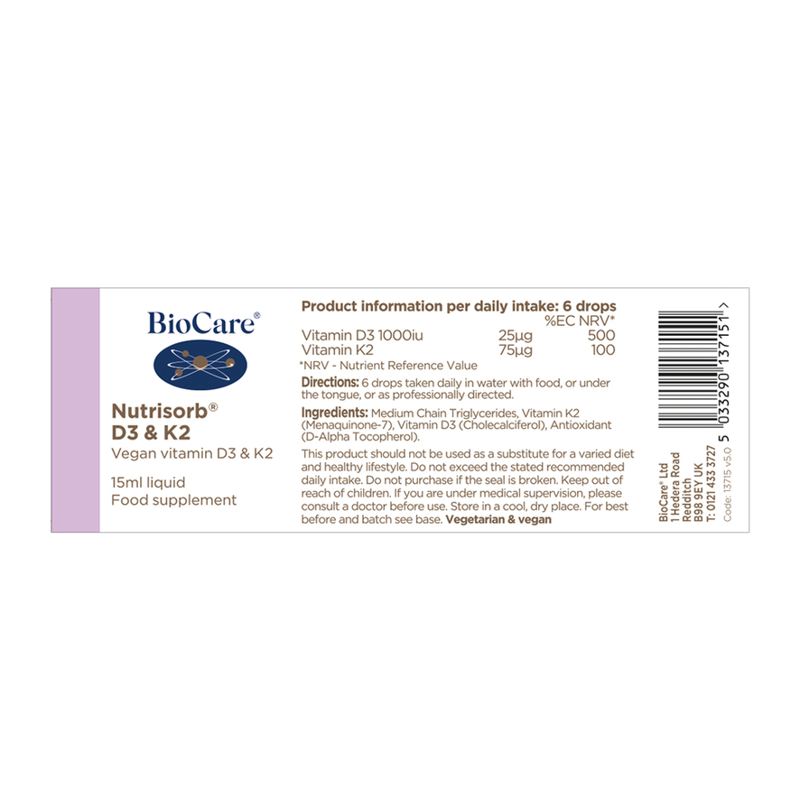 BioCare Nutrisorb® D3 & K2 15 ml. (2)