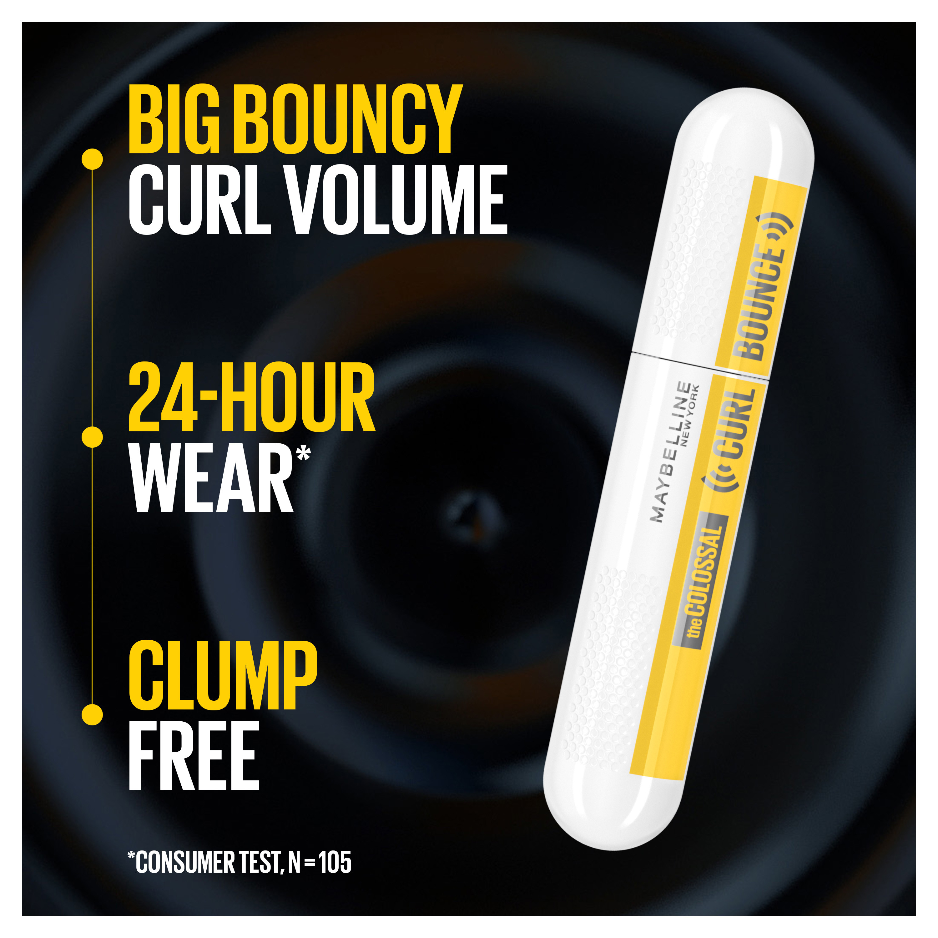 Maybelline The Colossal Mascara Curl Bounce Black #vatnsheldur (4)