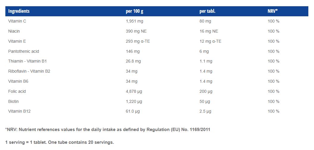 Hansal fjölvítamín appelsínu freyðitöflur 20 stk. (1)