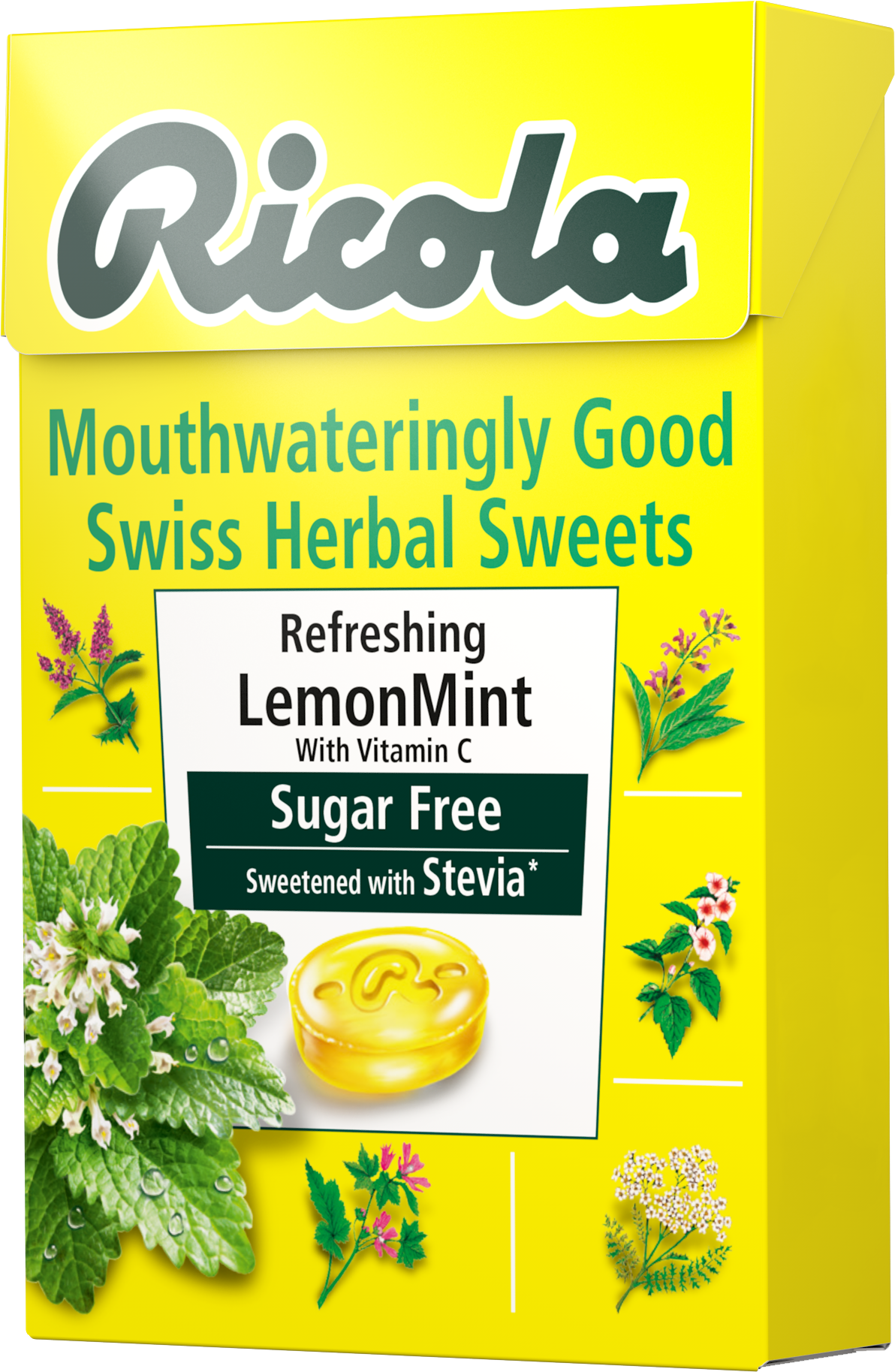 Ricola sítróna/piparmyntu jurtamolar 45 gr. #sykurlaus