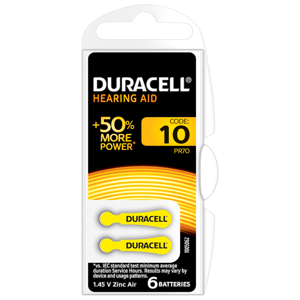 Duracell Heyrnartækja rafhlöður 10 (6 stkk.)