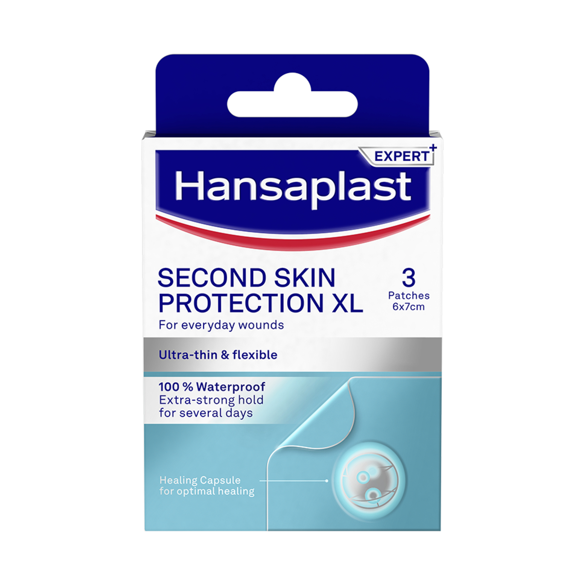 Hansaplast Second Skin Protection XL 6x7cm 3 stk.