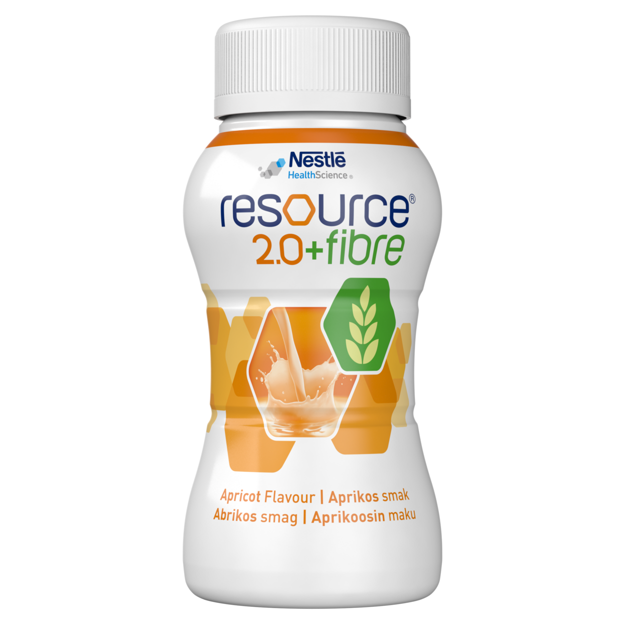 Resource 2.0 + trefjar apríkósubragð 4x200 ml.