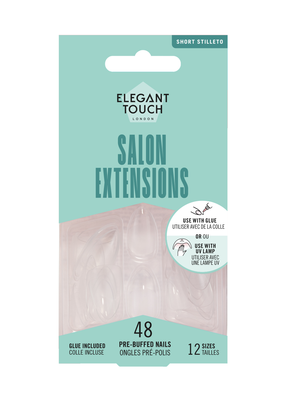 Elegant Touch gervineglur Salon Extensions Short Stiletto