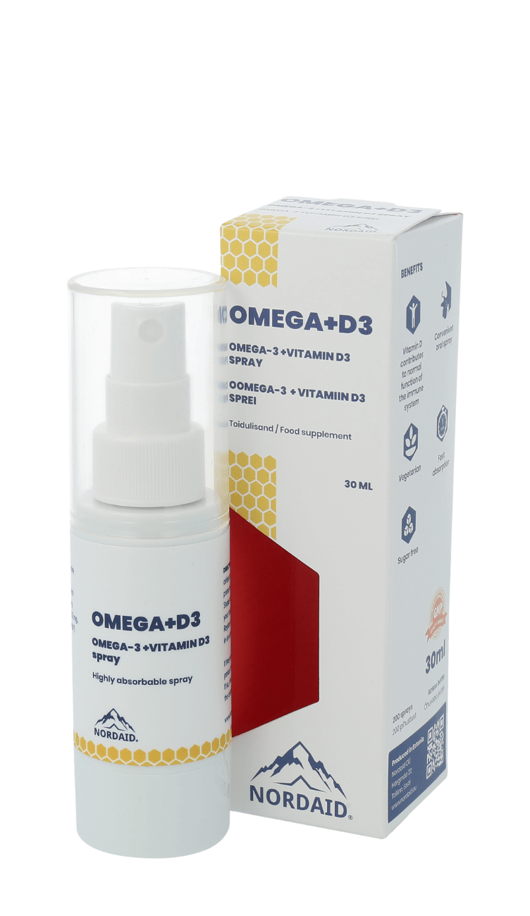 Nordaid Omega+D3 munnúði, 40 dagskammtar