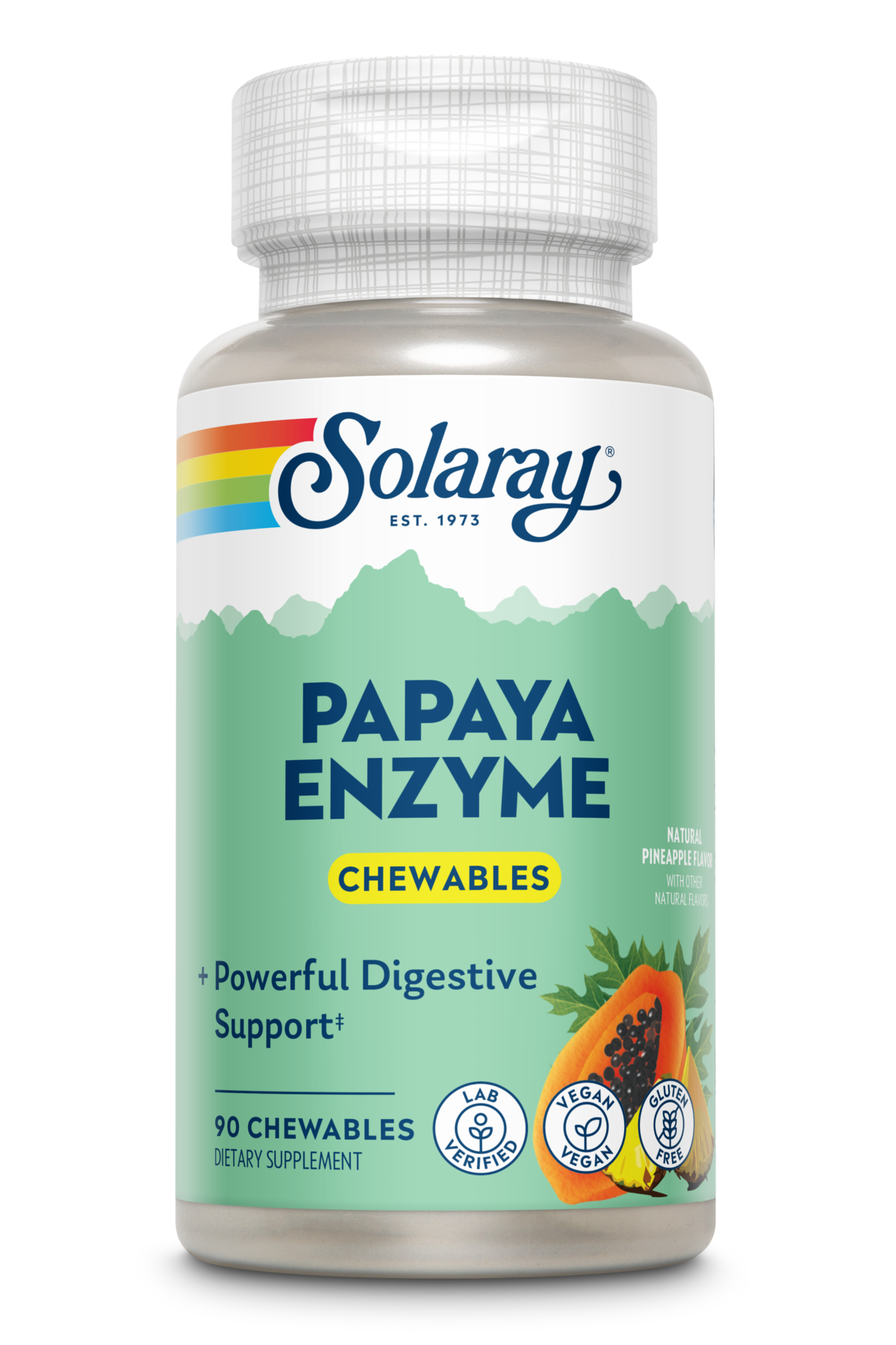 Solaray Papaya Enzyme tuggutafla 90 töflur