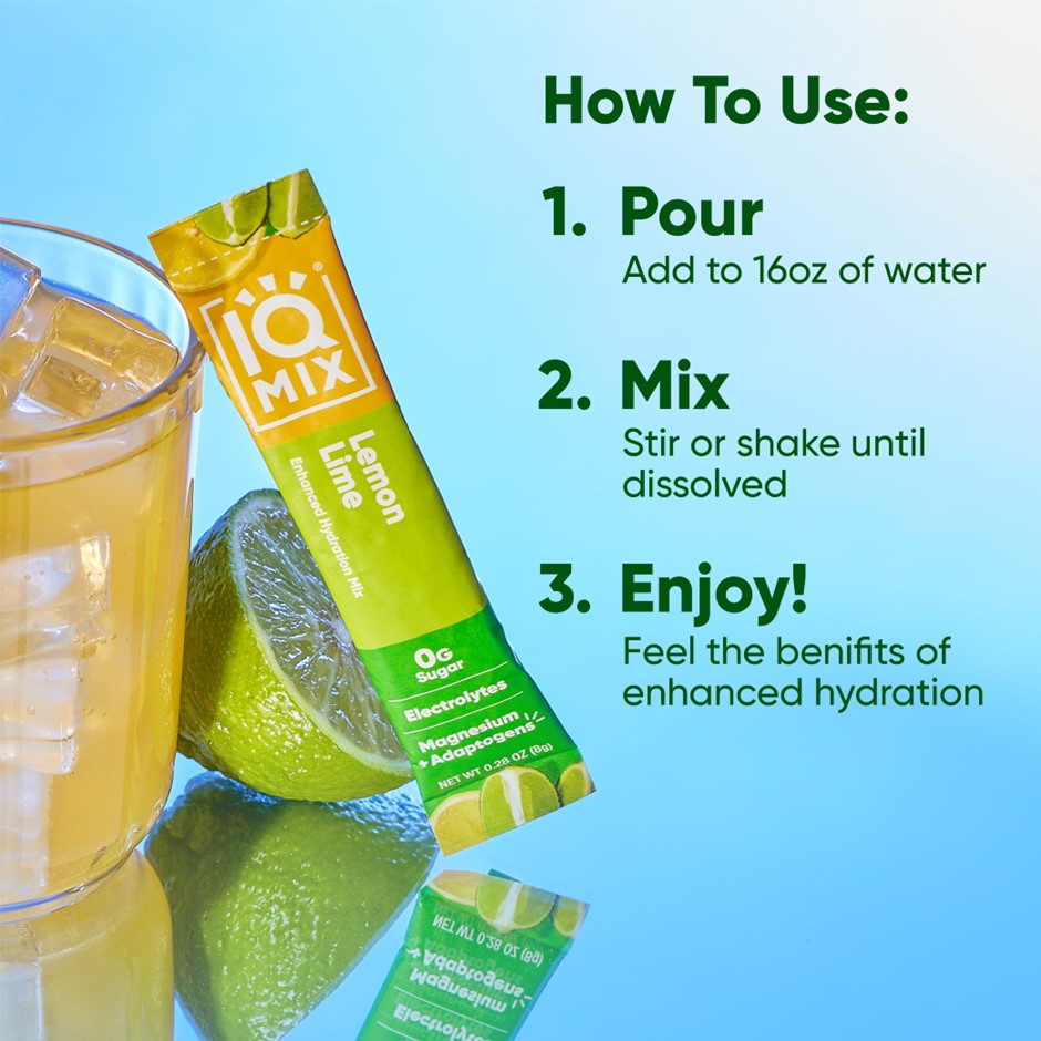 IQMIX salt- og steinefnablanda 20 stk. # Lemon Lime (4)