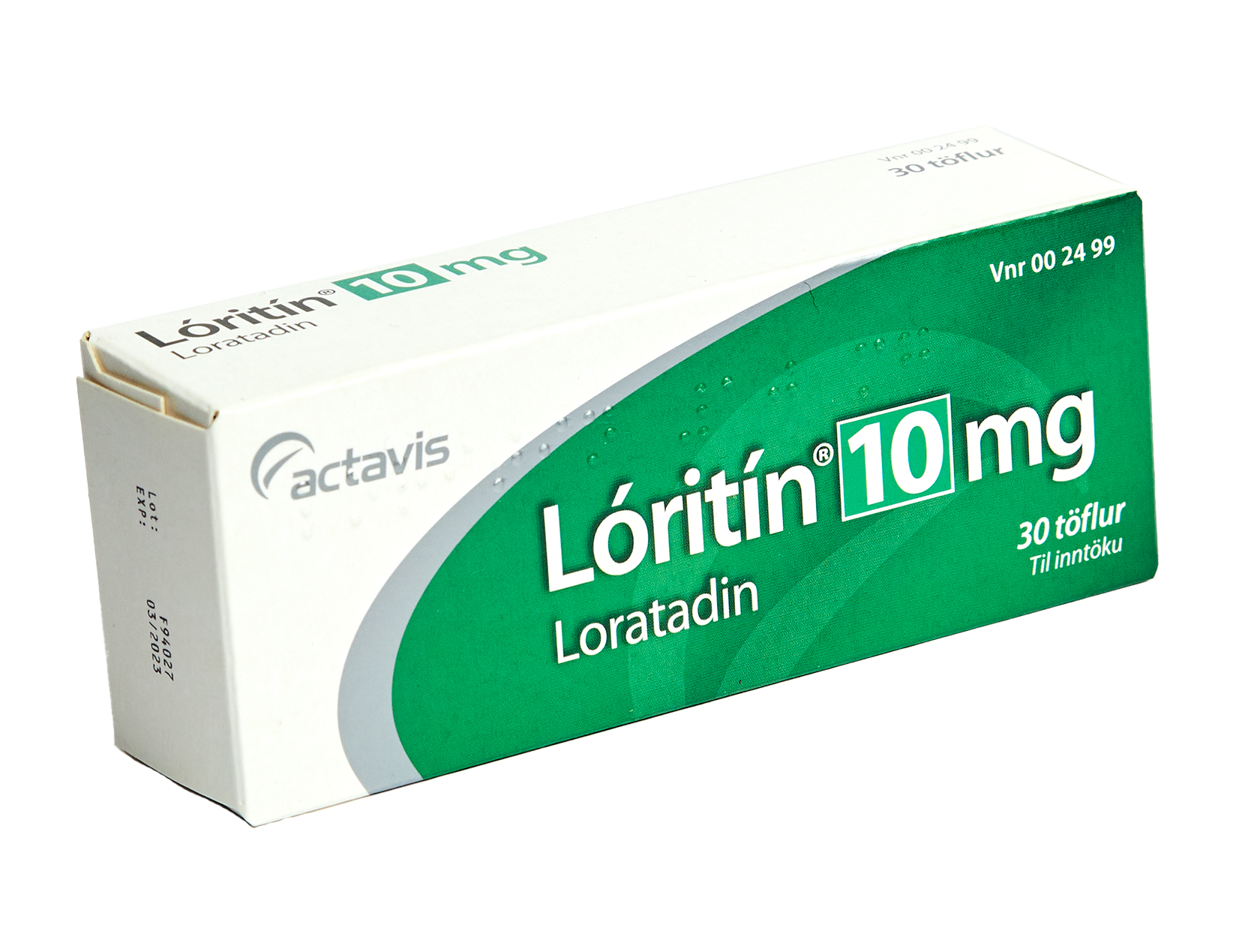 002499 Lóritín Tafla 10 Mg 30 Stk.Psd (1)