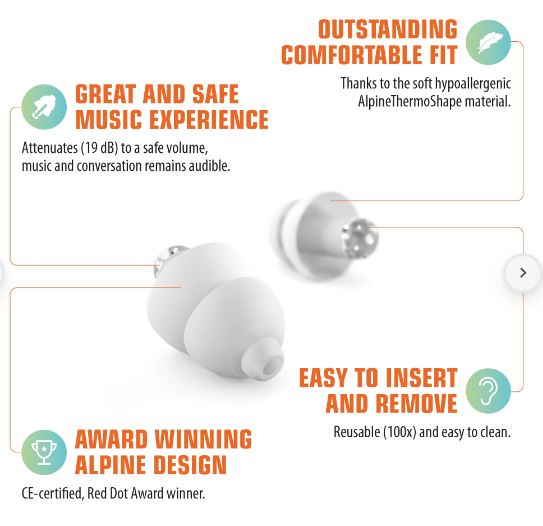 Alpine PartyPlug eyrnatappar 25 dB (3)