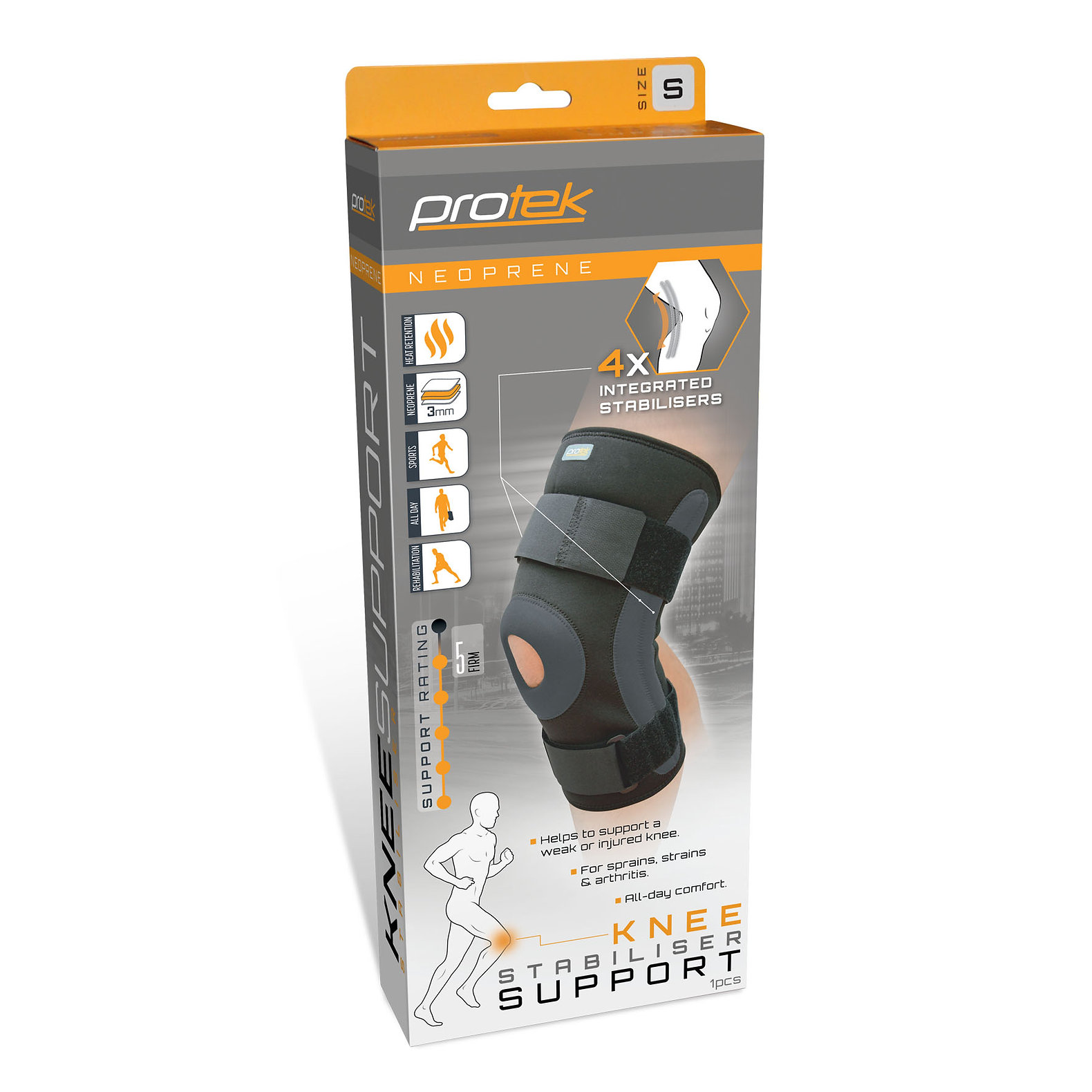 Protek Neoprene Hinged Knee Support M #34-38 cm.