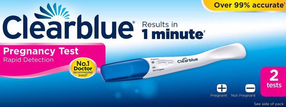 Clearblue Þungunarpróf 1 mínútna próf 2 stk.