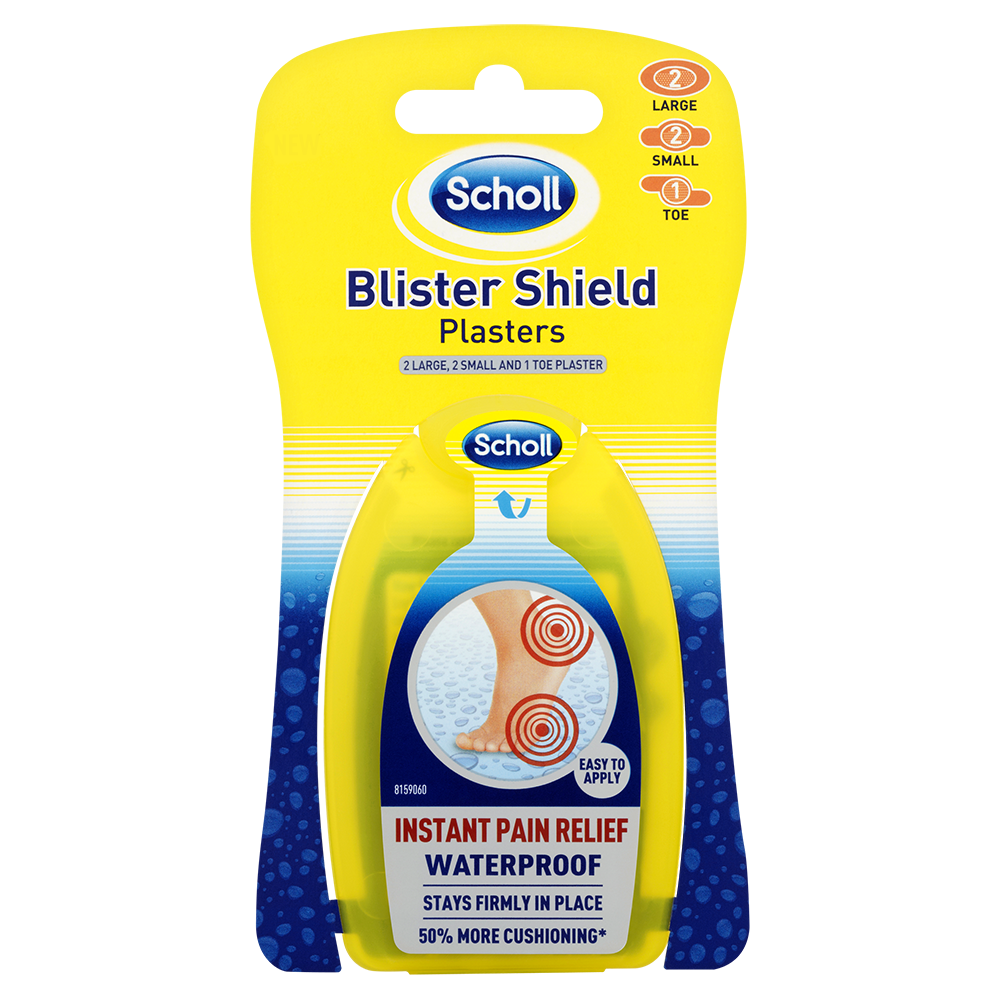 Scholl blöðruplástrar - þrír stórir og tveir litlir