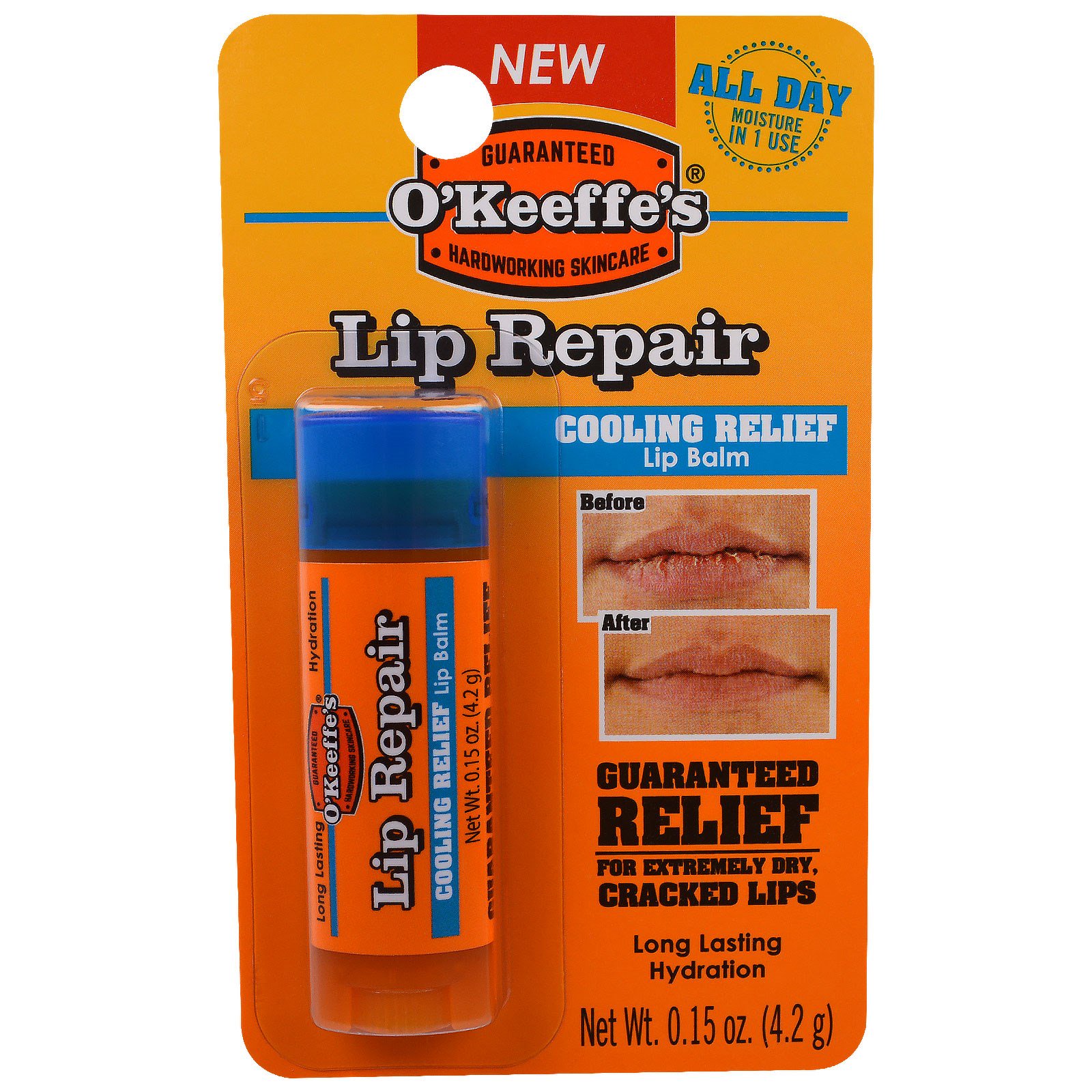 O'Keeffe's Lip repair fyrir sprungnar varir kælandi 4.2 gr.