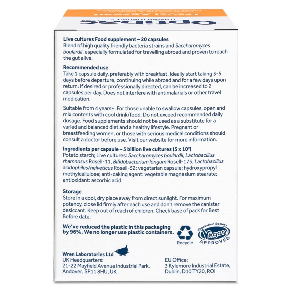 Optibac góðgerlar fyrir ferðalagið, 20 hylki (2)