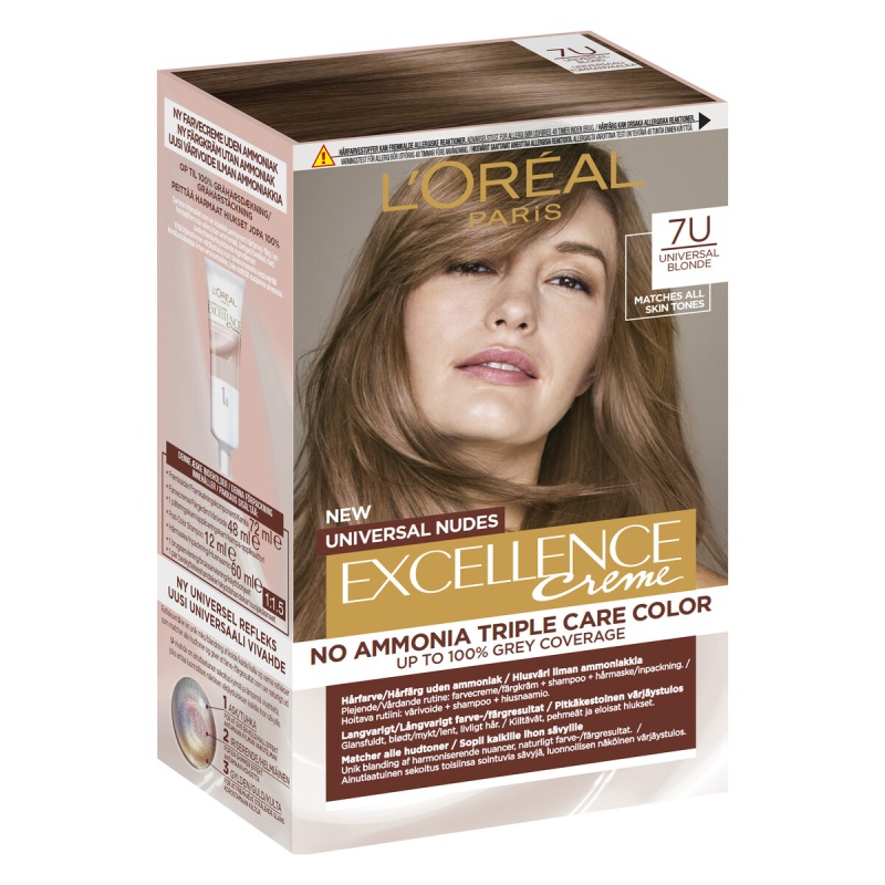 L'Oreal Paris Excellence Creme Universal Nude 7U #Blonde