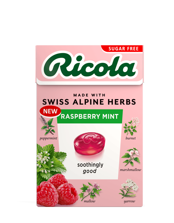 Ricola Hindberja-mintumolar 45g #sykurlaust