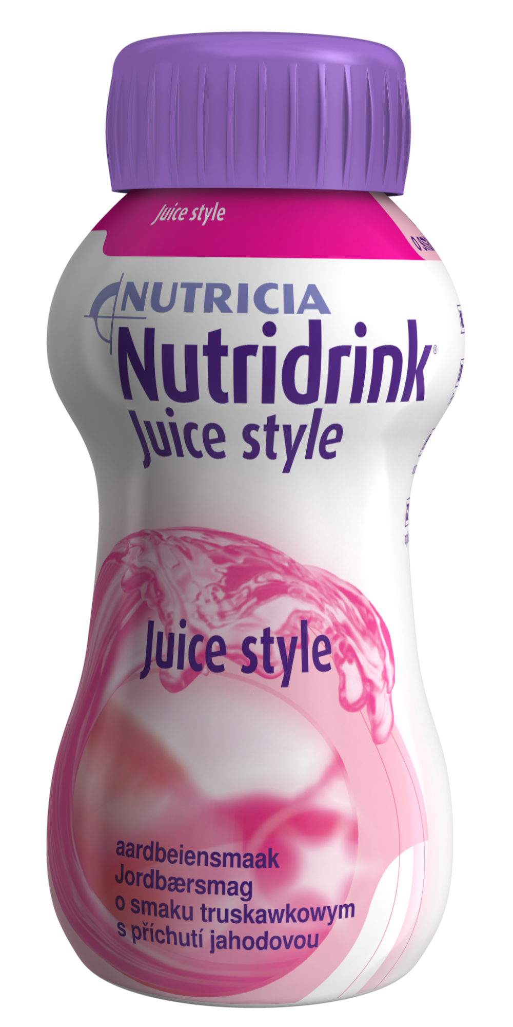 Nutricia Nutridrink Juice Style jarðaberjabragð 4 x 200 ml.