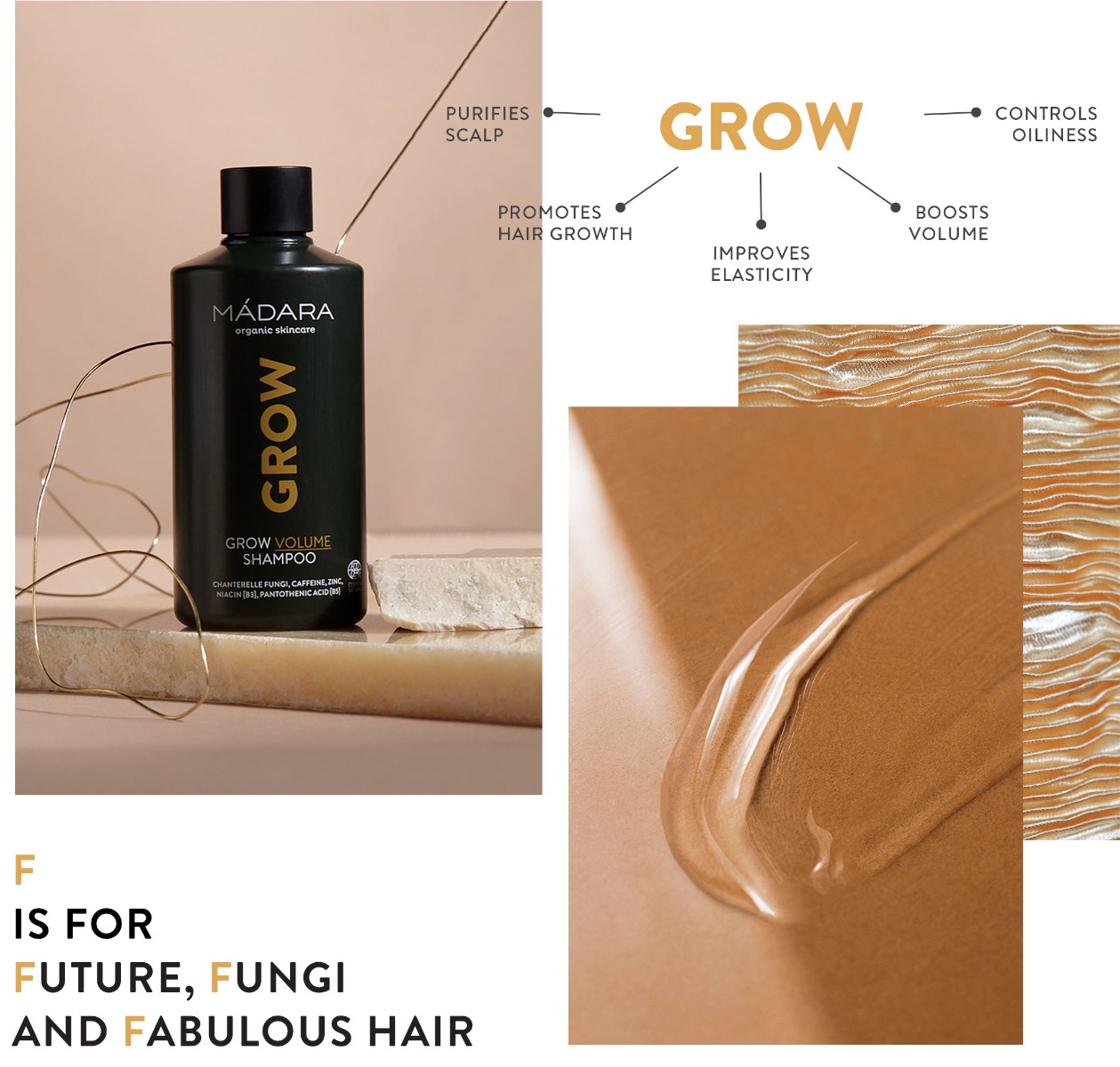 Mádara Grow Volume sjampó 250 ml. (1)