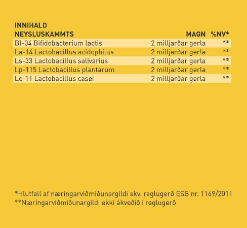 Guli Miðinn Multidophilus Forte 60 grænmetishylki (1)