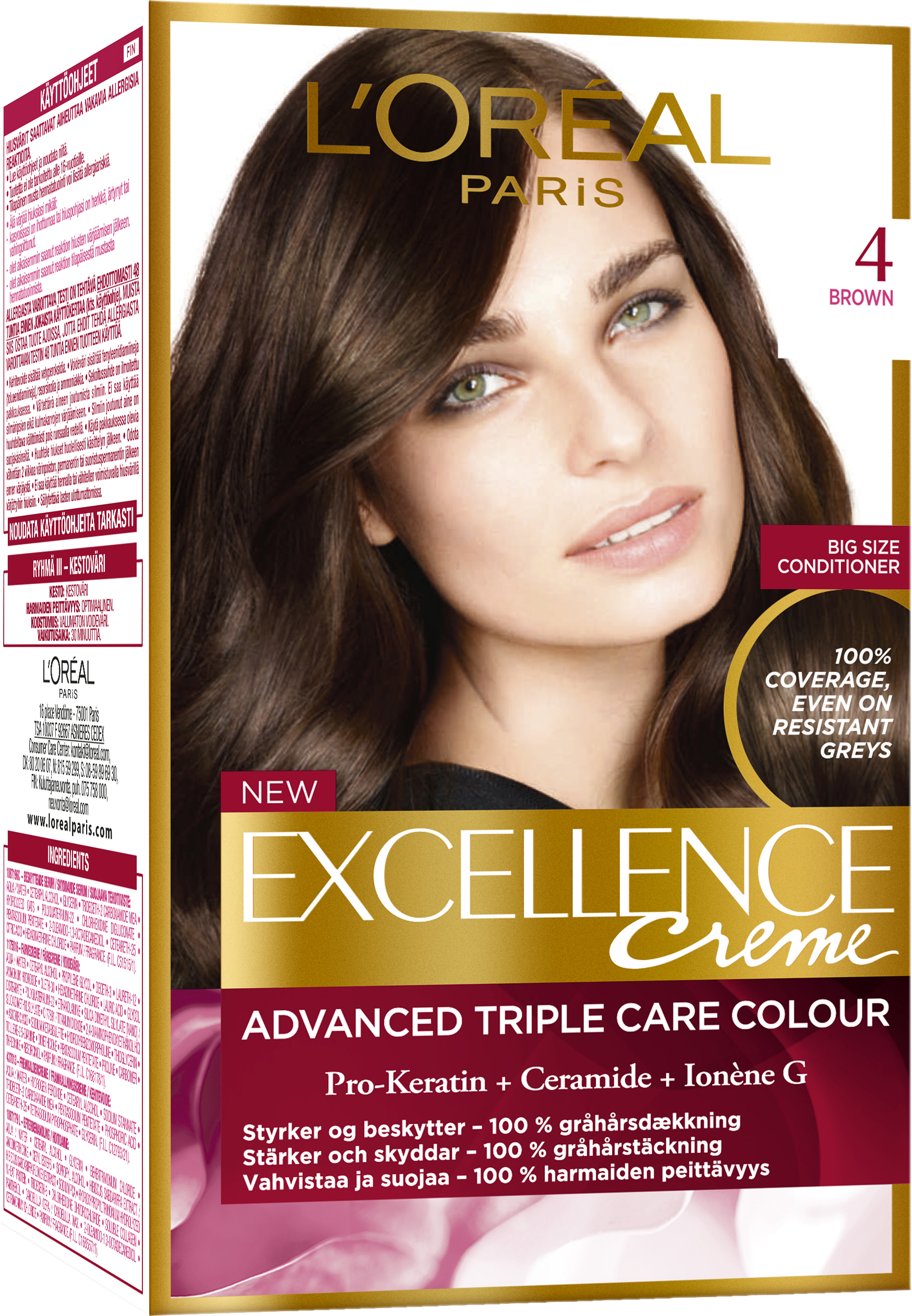 L'Oreal Excellence hárlitur nr. 4 #Brown