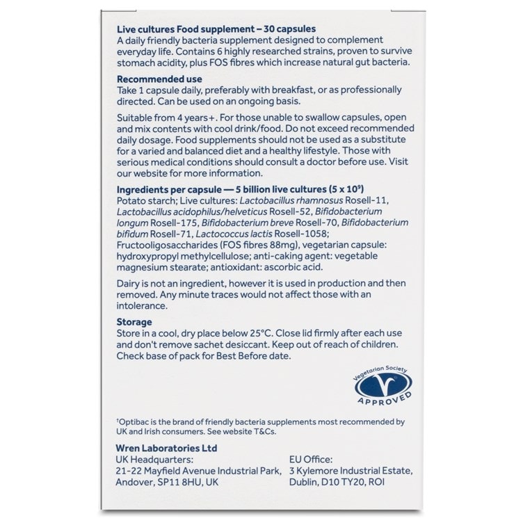 Optibac góðgerlar fyrir hvern dag, 30 hylki (7)