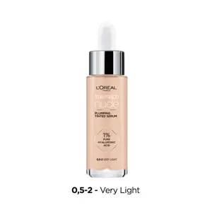 L'Oreal True Match Nude Plumping Tinted Serum #0,5-2 Very Light