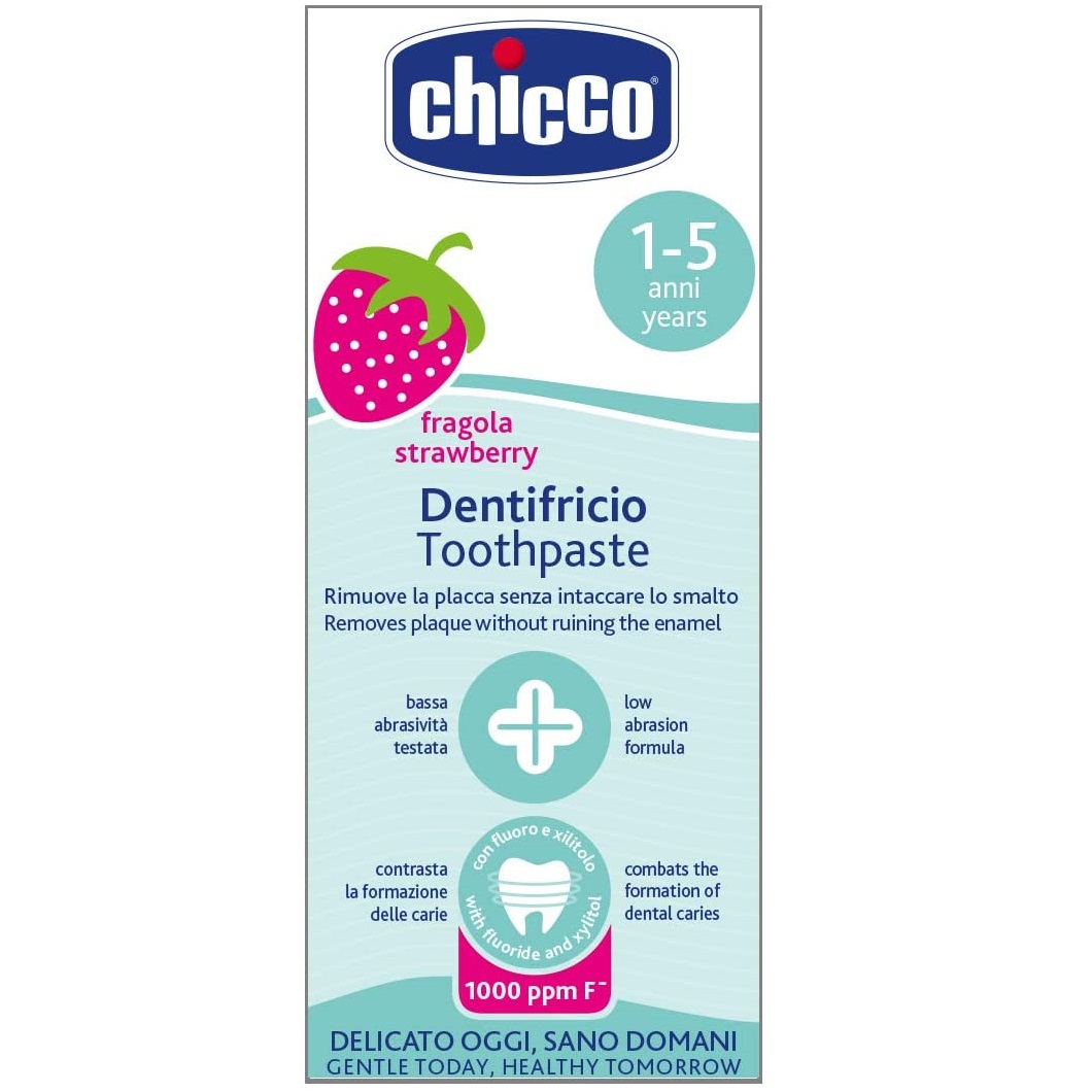 Chicco tannkrem fyrir 1-5 ára 50 ml. #jarðaberjabragð (1)