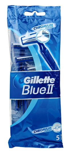 Gillette Blue II einnota 5 stk.