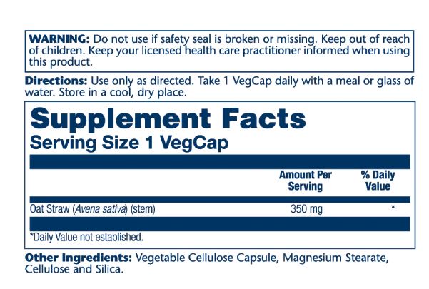Solaray Avena Sativa 350mg, 100 hylki (1)