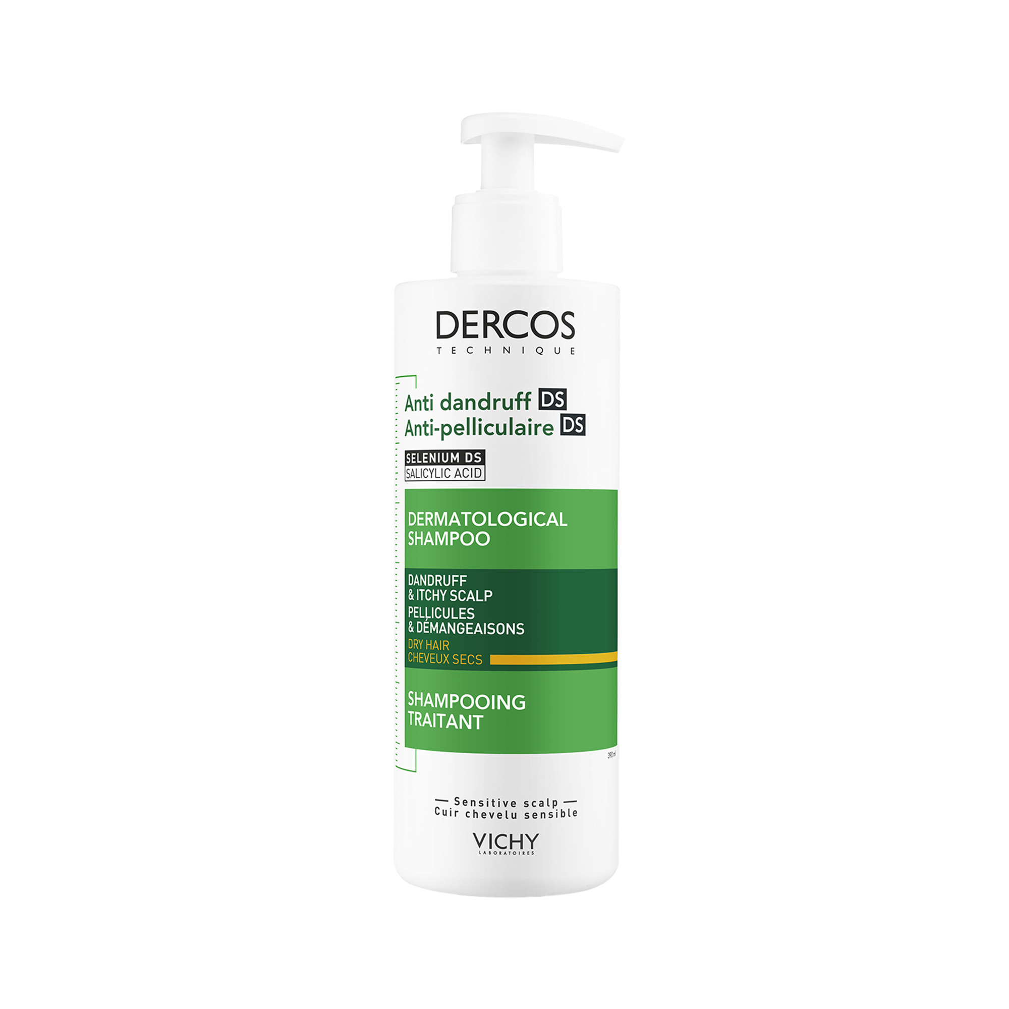 Vichy Dercos Technique Anti-Dandruff Shampoo Normal/Oily Hair 390 ml.