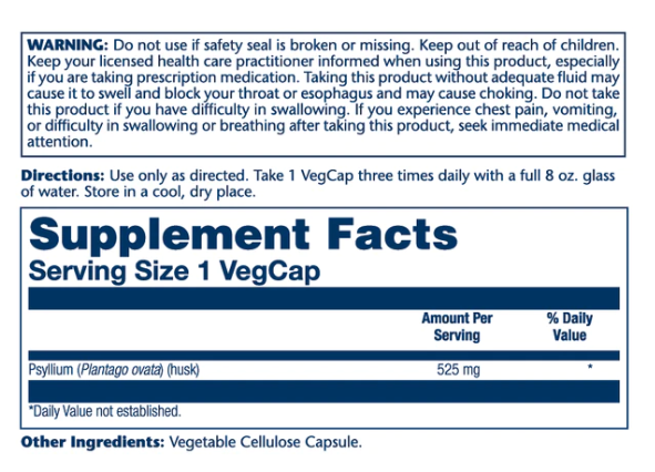 Solary Psyllium Husk 500mg 100 hylki (1)