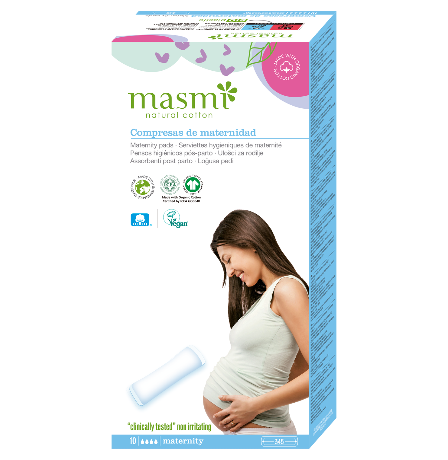 Masmi meðgöngu dömubindi 10 stk.