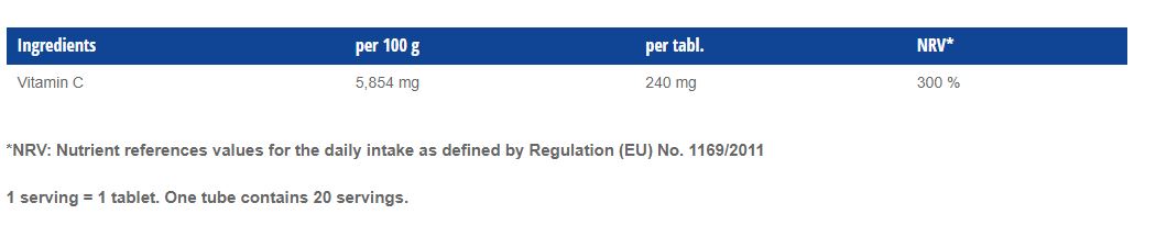 Hansal C vítamín freyðitöflur sítrónubragð 20 stk. (1)