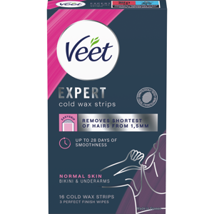 Veet Expert vaxstrimlar fyrir bikinilínu & undir hendur 16 strimlar.