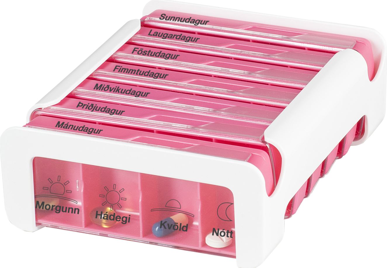 Anabox vítamínbox vikubox fyrir hvern dag #bleik