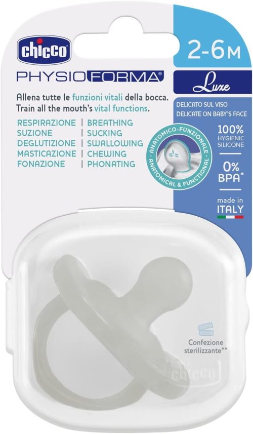 Chicco PhysioForma LUXE Silicone snuð 1 stk ? 2-6 mán #Nude (4)