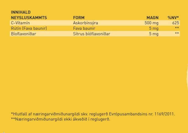 Guli Miðinn C-500, 100 töflur (1)