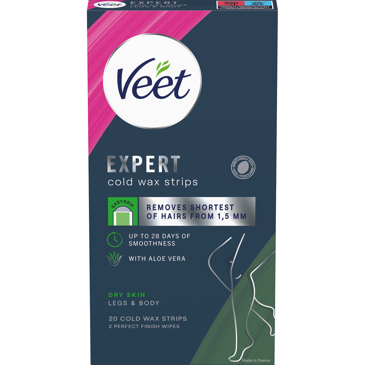Veet Expert vaxstrimlar fyrir fætur og líkama 20 strimlar