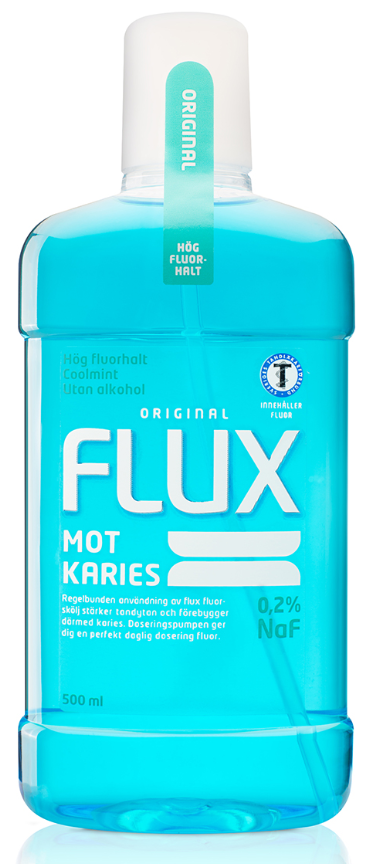 Flux 0,2 % flúorlausn munnskol 500 ml.