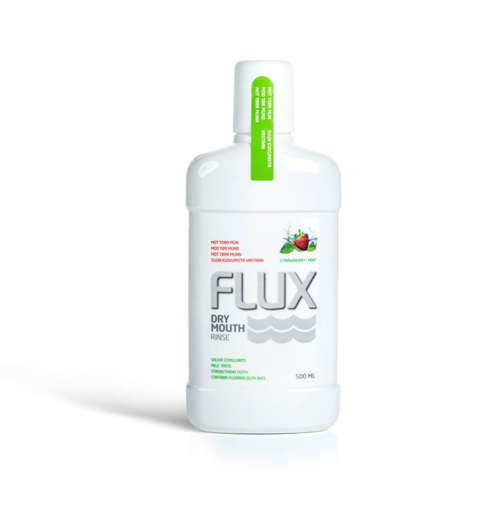 Flux Dry Mouth Rinse örvar munnvatnsframleiðslu 500 ml.