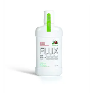 Flux Dry Mouth Rinse örvar munnvatnsframleiðslu 500 ml.