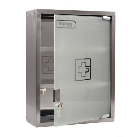 Snögg lyfjaskápur Frost glerhurð með tveimur lyklum (1)