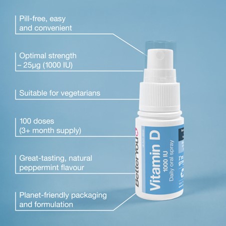Better You Vitamin D 1000 iu munnúði 15 ml. #3mánuðir (1)