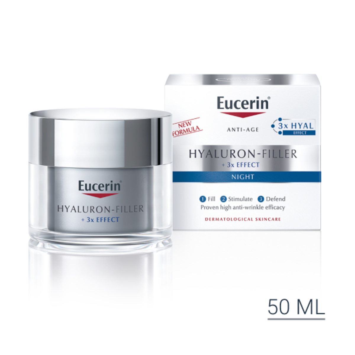 Eucerin Anti-Aging Hyaluron-Filler næturkrem 50 ml.