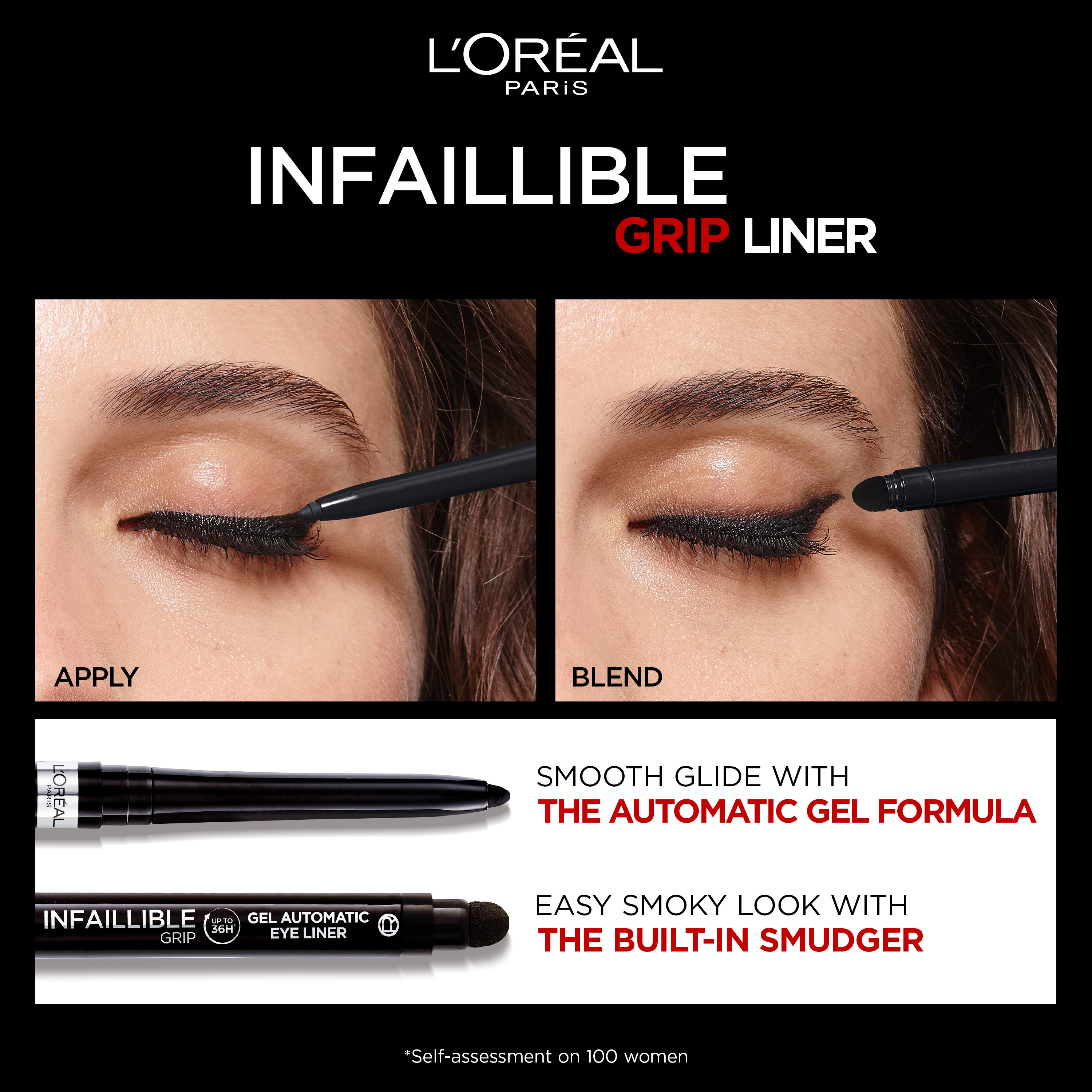 L'Oreal Infaillible Gel Grip Eyeliner #01 IntenseBlack (2)