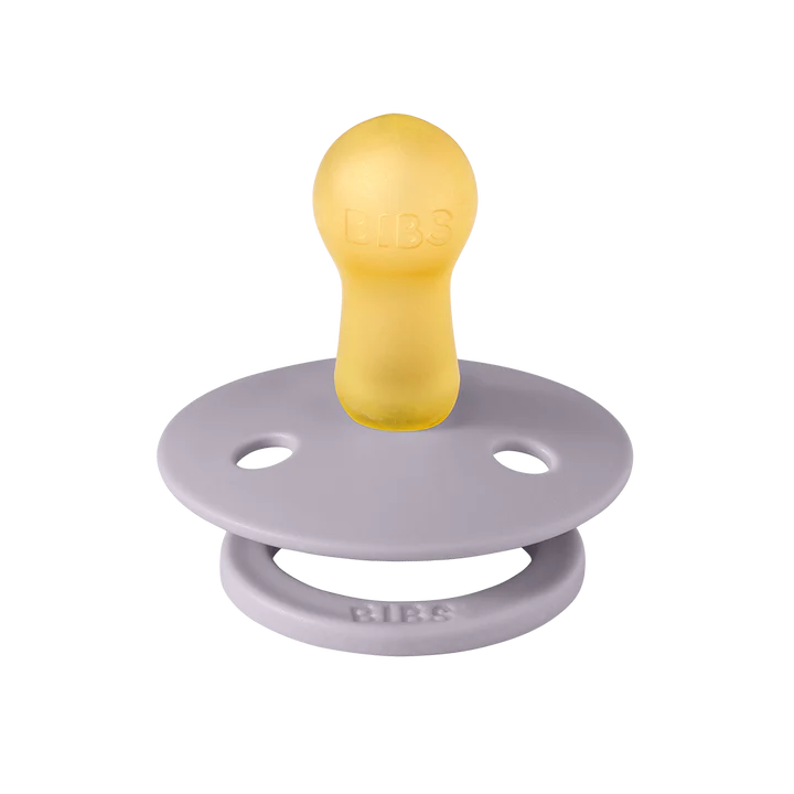 BIBS Colour Fossil Grey/Mauve latex 6 mán+, 2 stk. #stærð 2 (1)