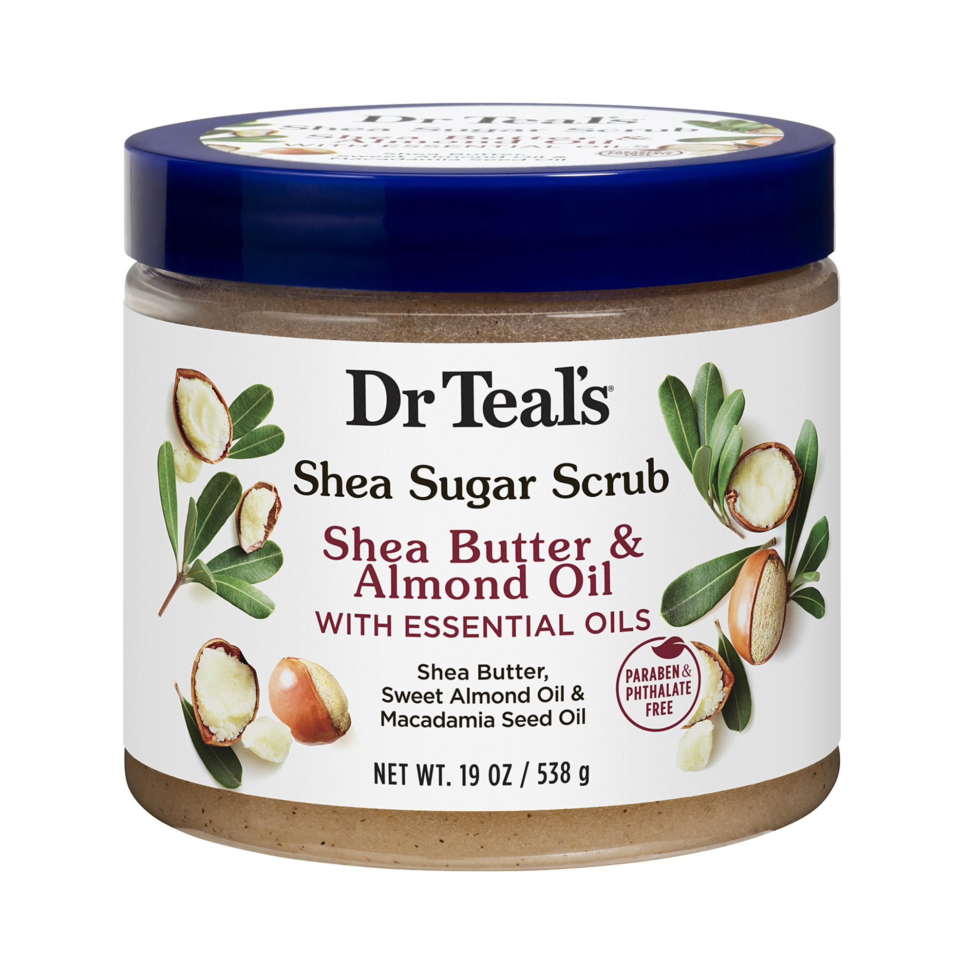 Dr. Teal's Shea Butter & Almond Oil Body Sugar Scrub 538g
