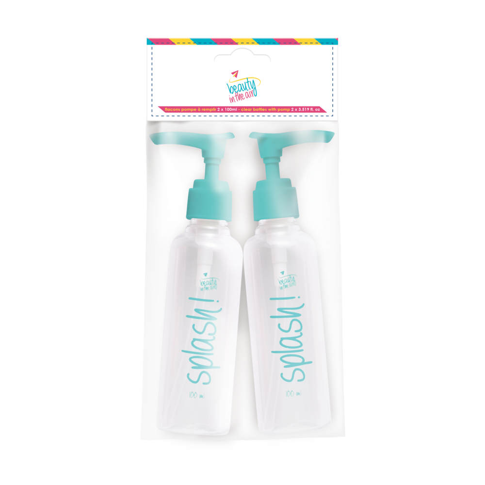 JLD flöskur með pumpu 2 x 100 ml.