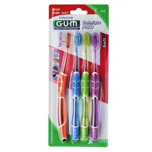 GUM Technique 525 fjölskyldupakkning 4 í pakka