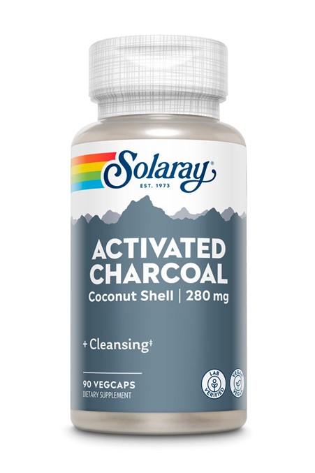 Solaray Activated Charcoal 280 mg 90 vegan hylki